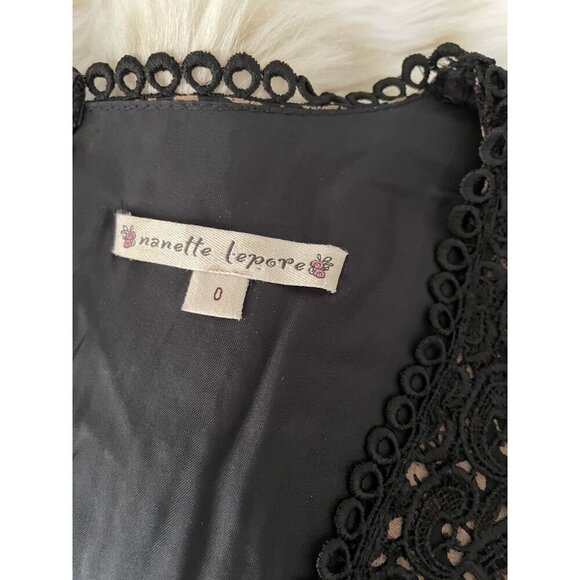 Anthropologie Whimsigoth Black & Brown detail Lace Print Dress w zipper back Lon - Picture 6 of 9